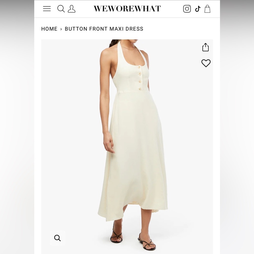 WeWoreWhat button front maxi dress linen